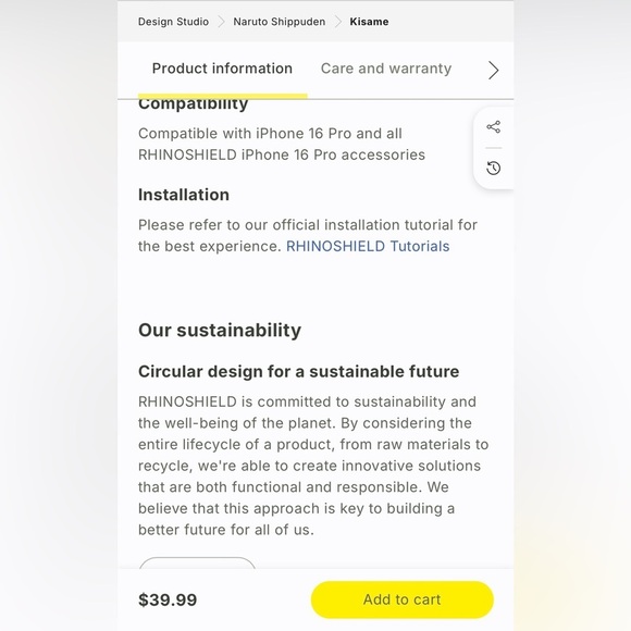 Naruto Rhinoshield black iPhone 16 case, Naruto Shippuden, Kisame, anime - Picture 9 of 9